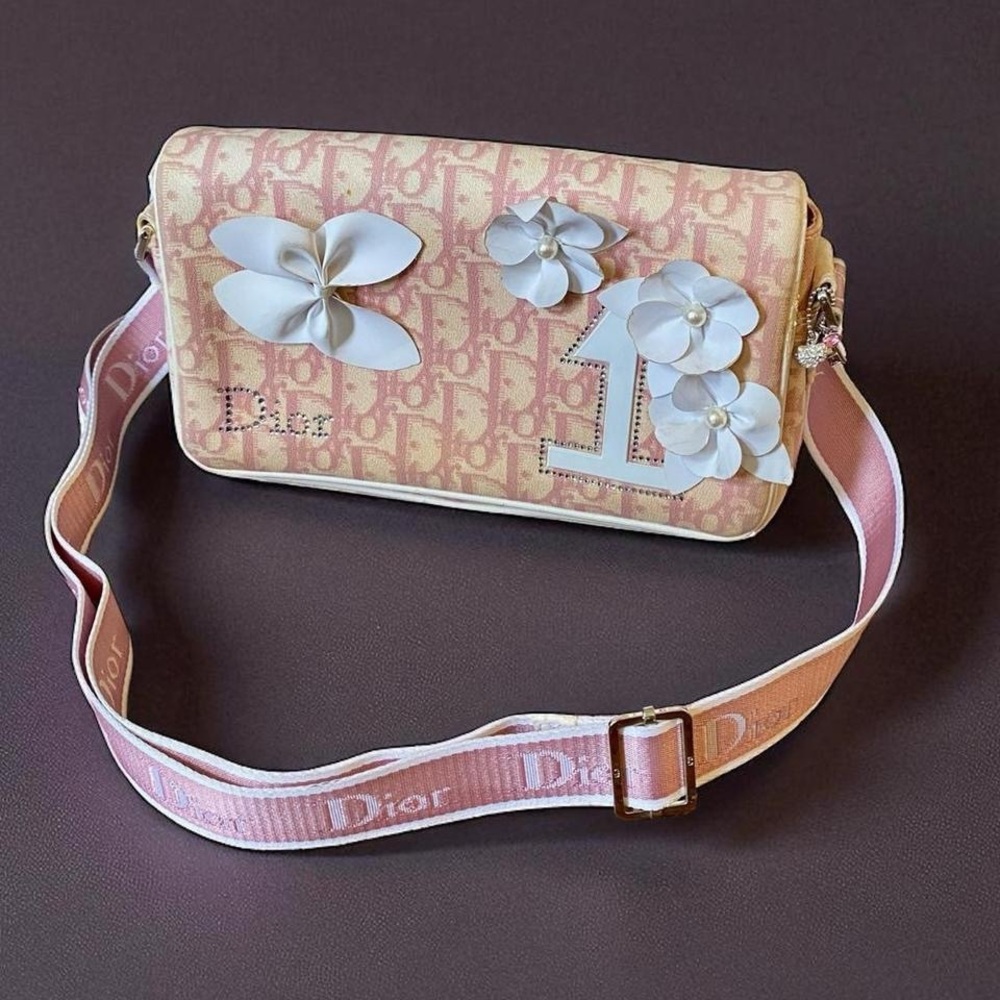 Dior Pink Floral Women's Bag